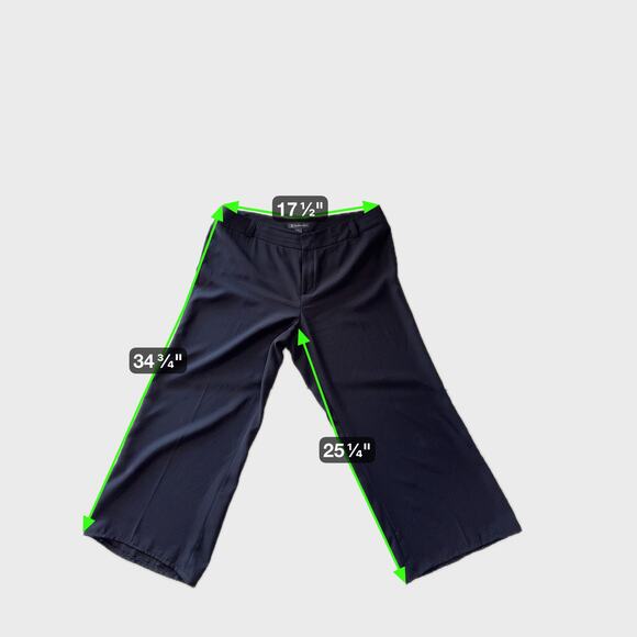 INC International Concepts Women's Cropped Black Light Weight Pants Sz 14 - Picture 6 of 6